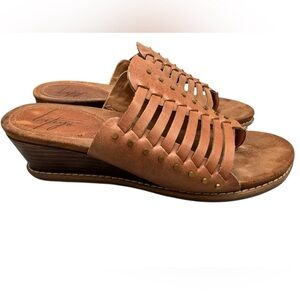 Latigo Anthropology Winnie Wedge Heel Sandals Size 8 M - GUC